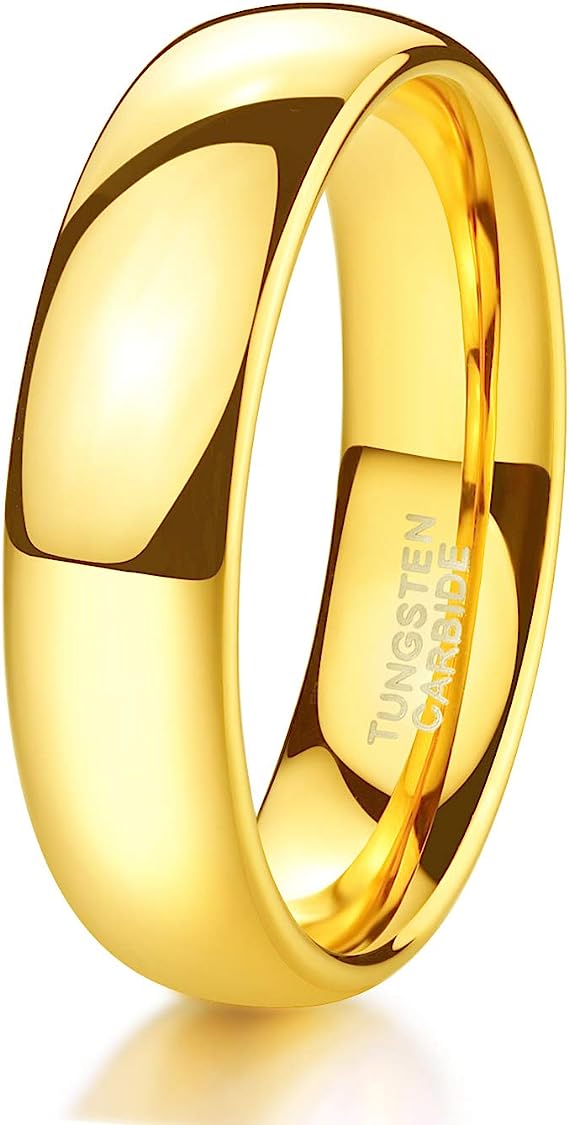 Tungsten-Ring Gold-6mm