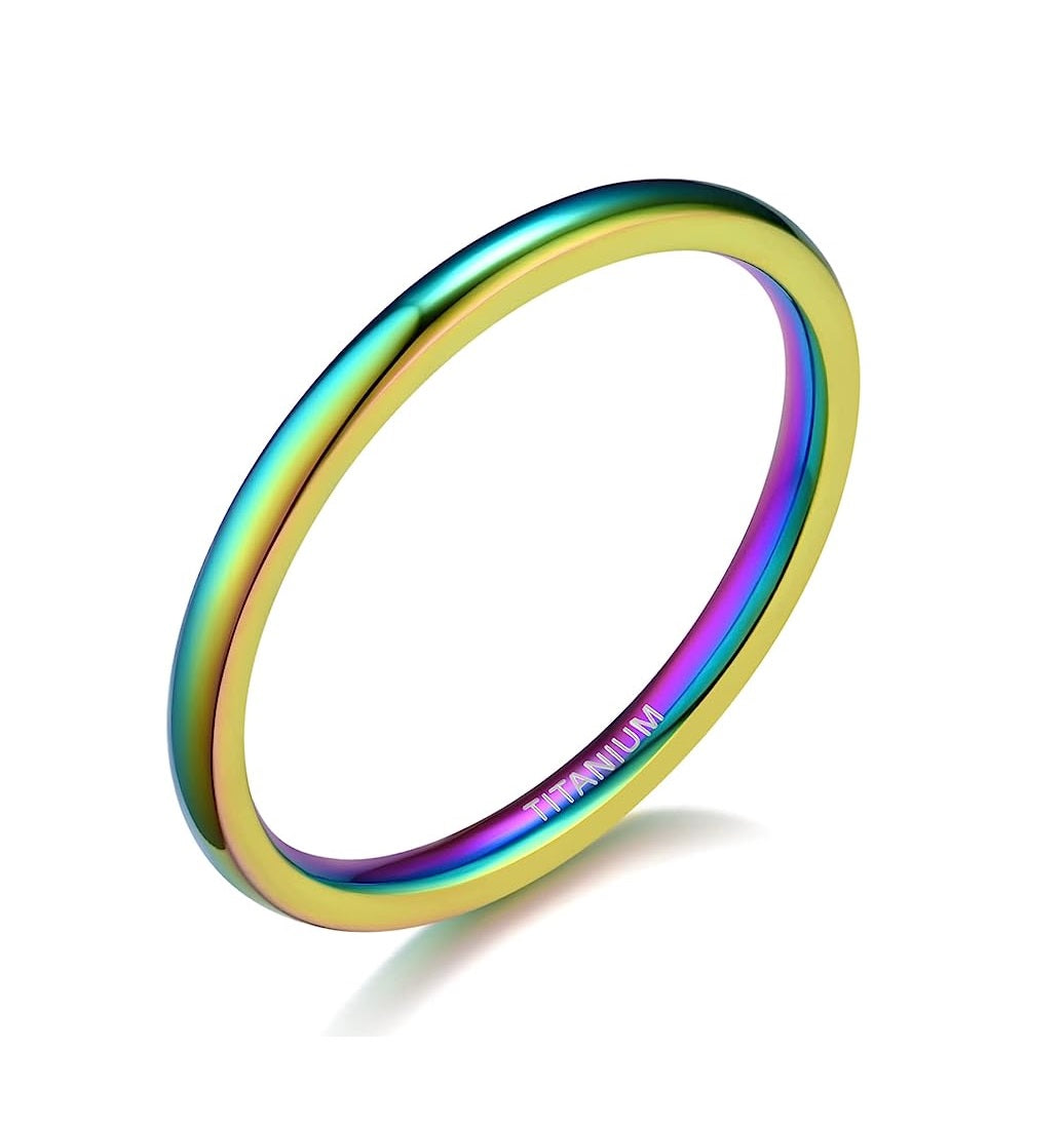 Genuine Titanium Silver 2mm Dome Ring Wide Wedding Ring High Polished Comfort Fit.