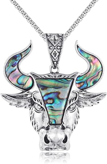 ONE: Bull Skull Pendant Necklace Jewelry Premium Material: Medical Grade Stainless Steel 316L