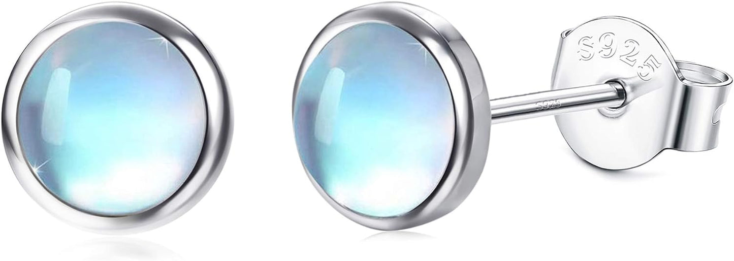ONE: Exquisite Color: MOONSTONE Dangle Earrings 925 Sterling Silver