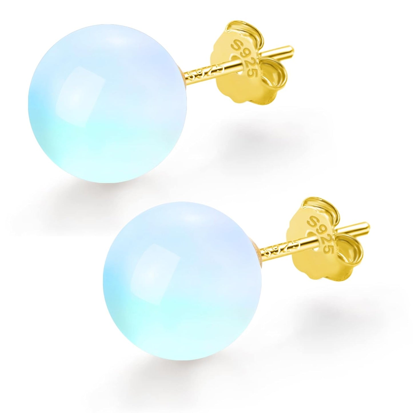 ONE: Exquisite 18k gold sterling silver post earrings