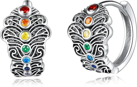ONE: 925 Sterling Silver Hoop Earrings Jewelry CZ