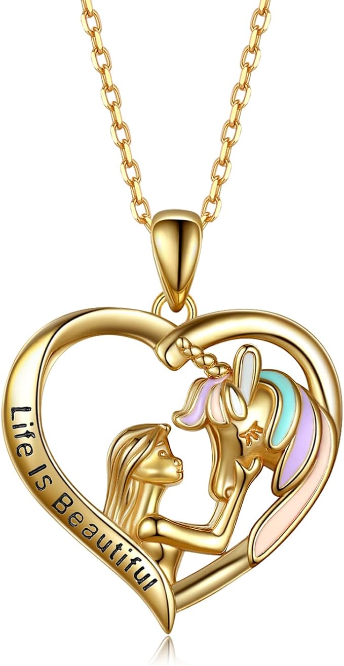 ONE :💎 Pendant Necklace Unicorn is a magical symbol in every girl’s heart Yellow Gold💎