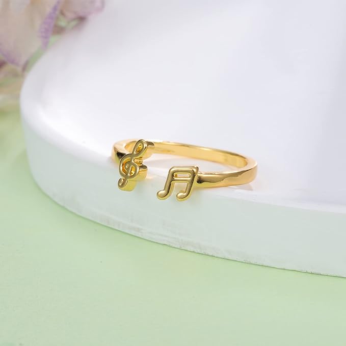 0NE: 925 Sterling Silver High Quality Ring Music Jewelry