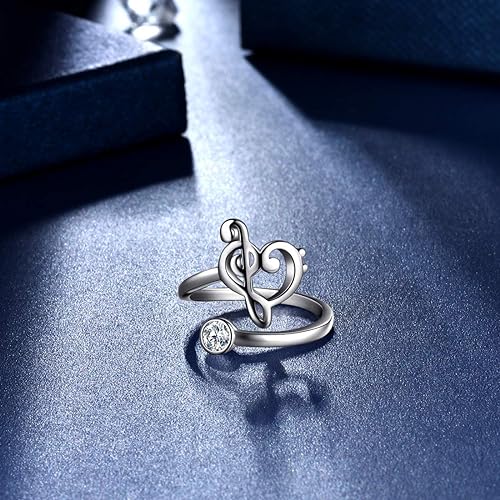 0NE: 925 Sterling Silver High Quality Ring Music Jewelry