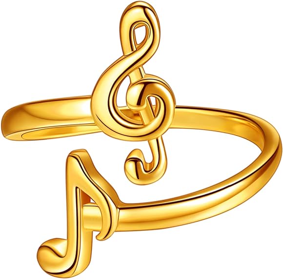 0NE: 925 Sterling Silver High Quality Ring Music Jewelry