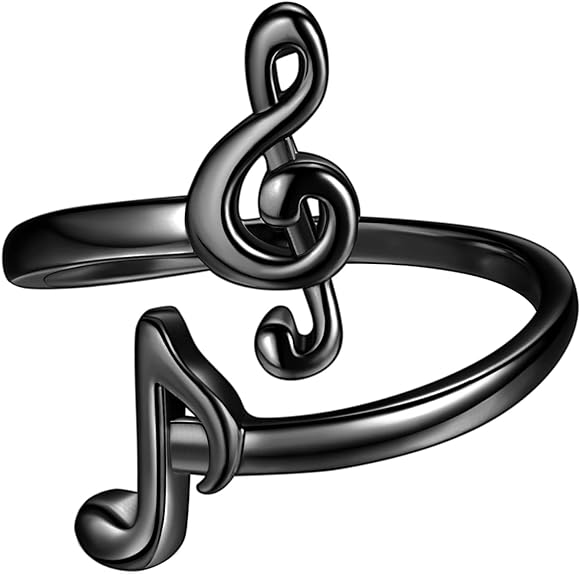 0NE: 925 Sterling Silver High Quality Ring Music Jewelry