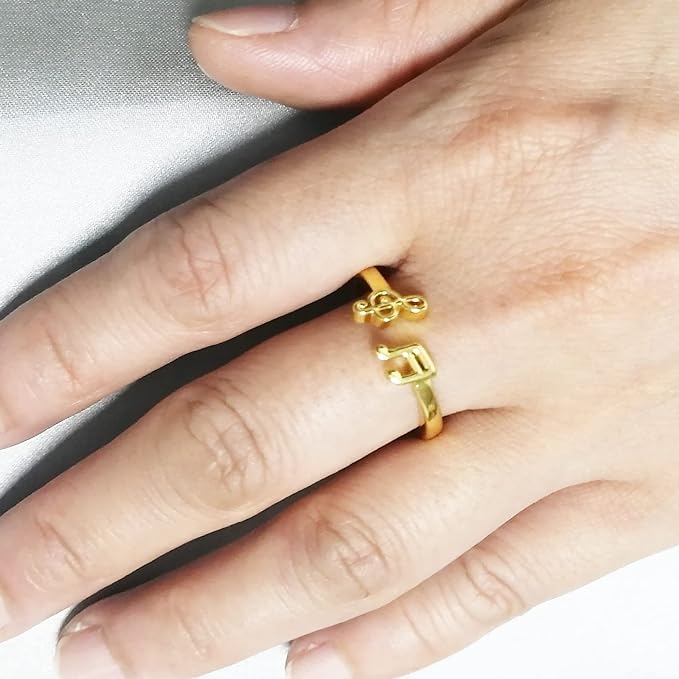 0NE: 925 Sterling Silver High Quality Ring Music Jewelry