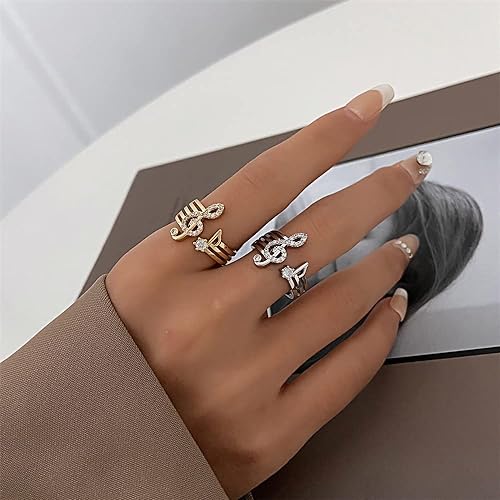 0NE: 925 Sterling Silver High Quality Ring Music Jewelry