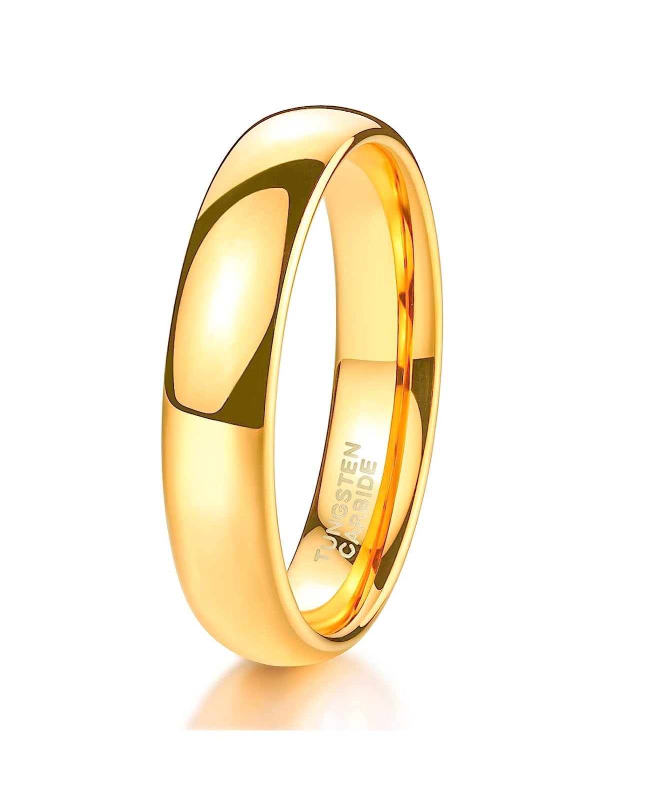 One:  Tungsten -Gold-4mm Ring