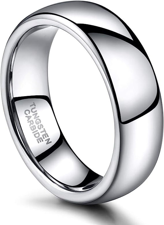 Tungsten Ring-Silver-6mm