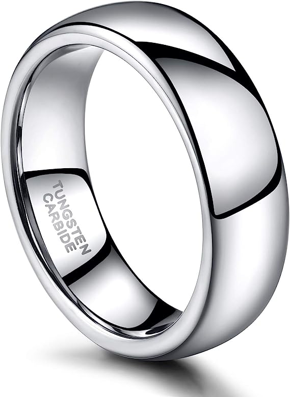 Tungsten Ring-Silver-8mm