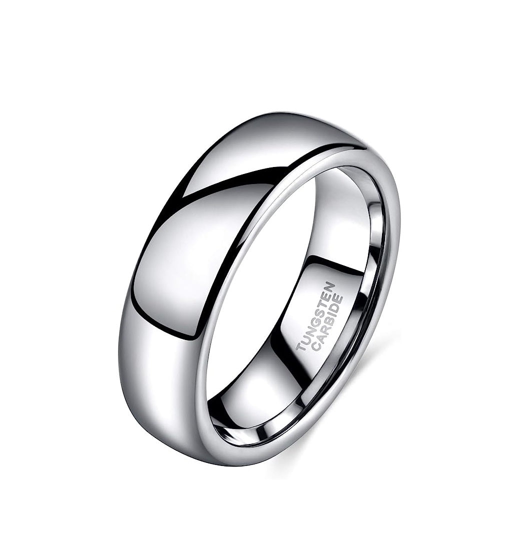 Tungsten Ring-Silver-8mm