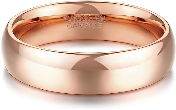 Tungsten Ring-Rose Gold-6mm