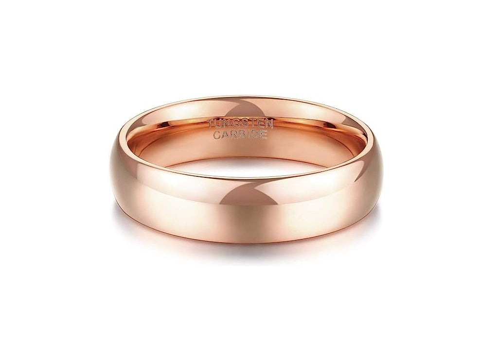 Tungsten Ring-Rose Gold-6mm