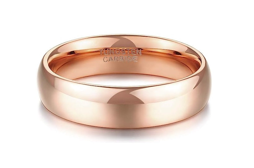 Tungsten Ring-Rose Gold-6mm