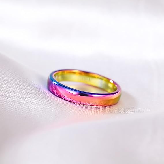 Tungsten Ring-Rainbow-4mm