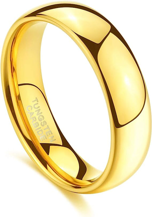 Tungsten-Ring Gold-6mm