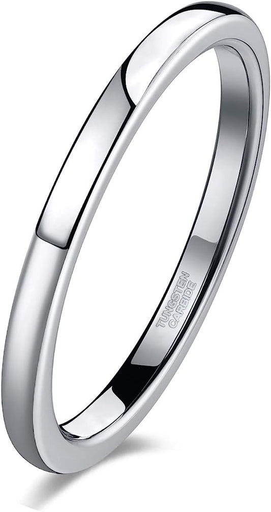 Tungsten Ring-Silver-2mm