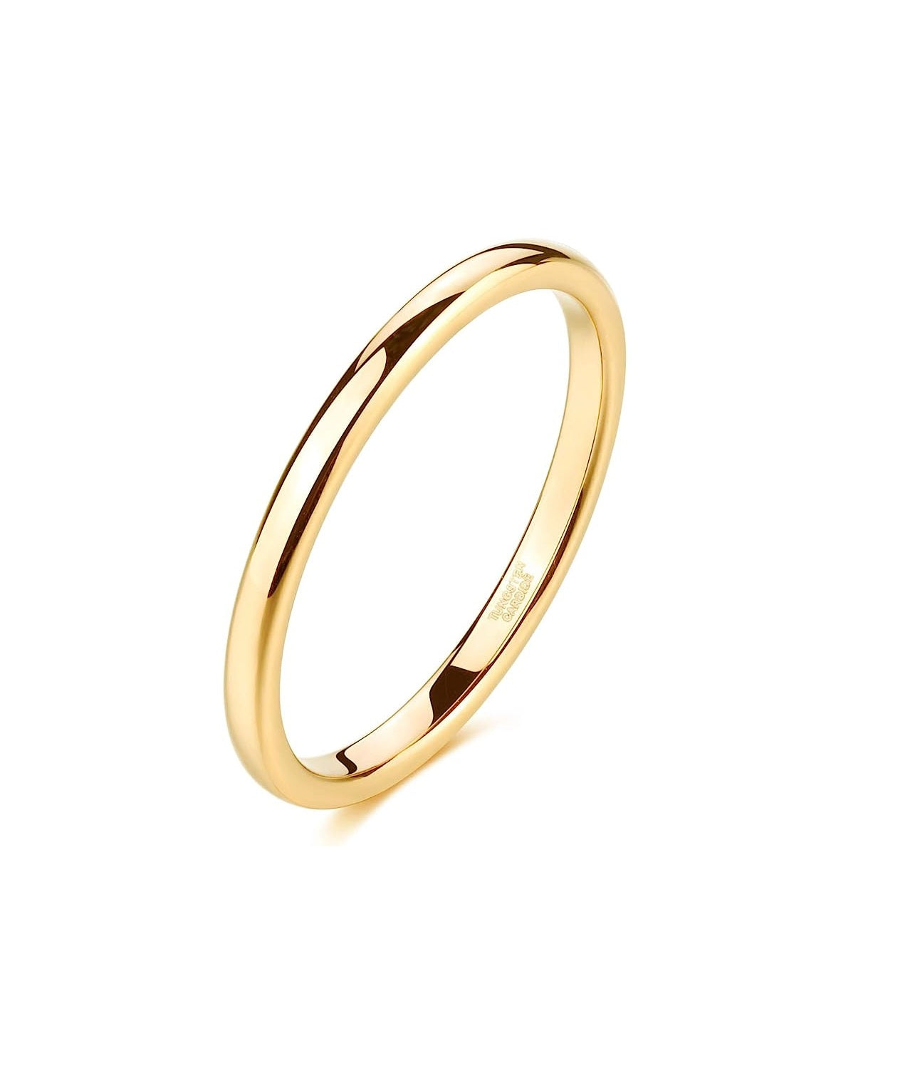 Tungsten-Ring Tungsten-Gold-2mm