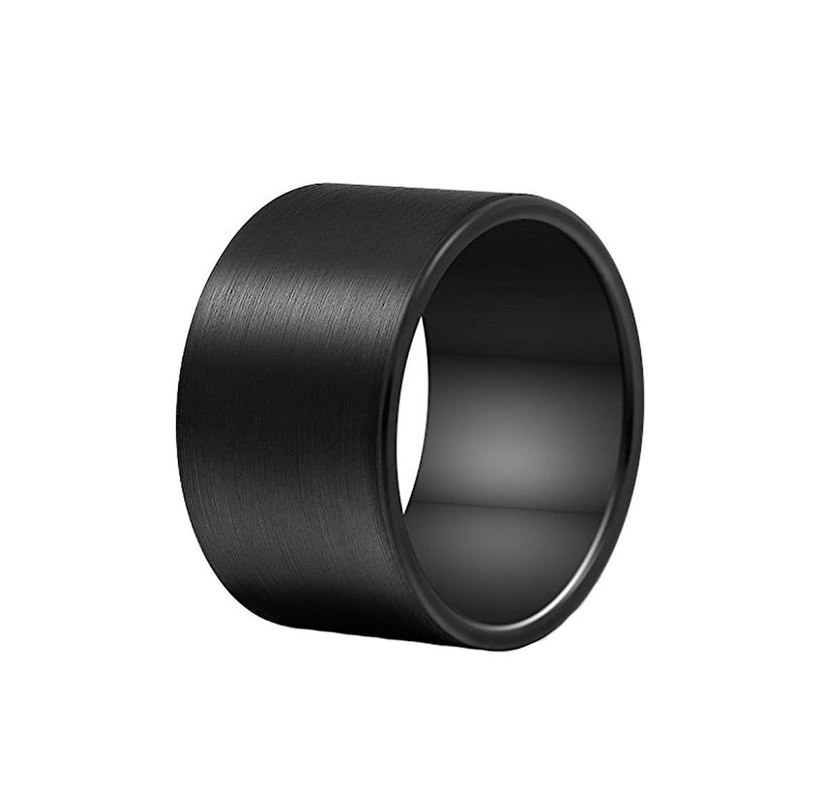 Genuine Carbide Tungsten Color: BLACK Gorgeous Stunning 14mm RING Polished Shiny Comfort Fit Wedding Band Size Size 6-15