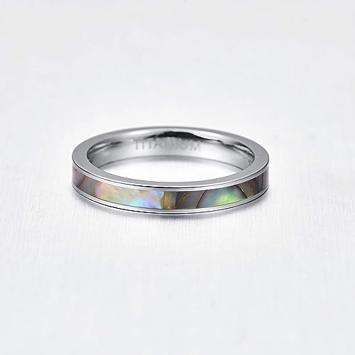 Genuine Titanium Silver 3mm Wide Ring Wedding Band High Polished Comfort Fit.