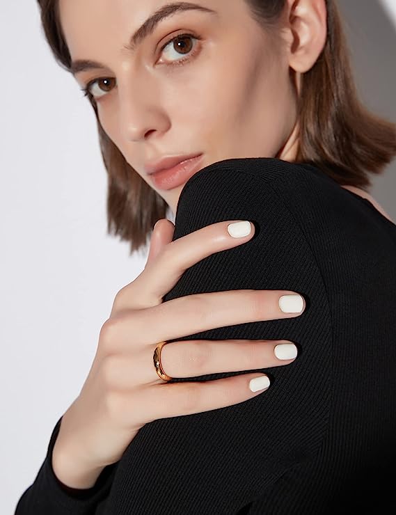 Genuine Carbide Tungsten Color: GOLD Faceted Edge Center 4mm RING   High Polish inner face makes it smooth and shiny Comfort Fit Wedding Band Size 6-15