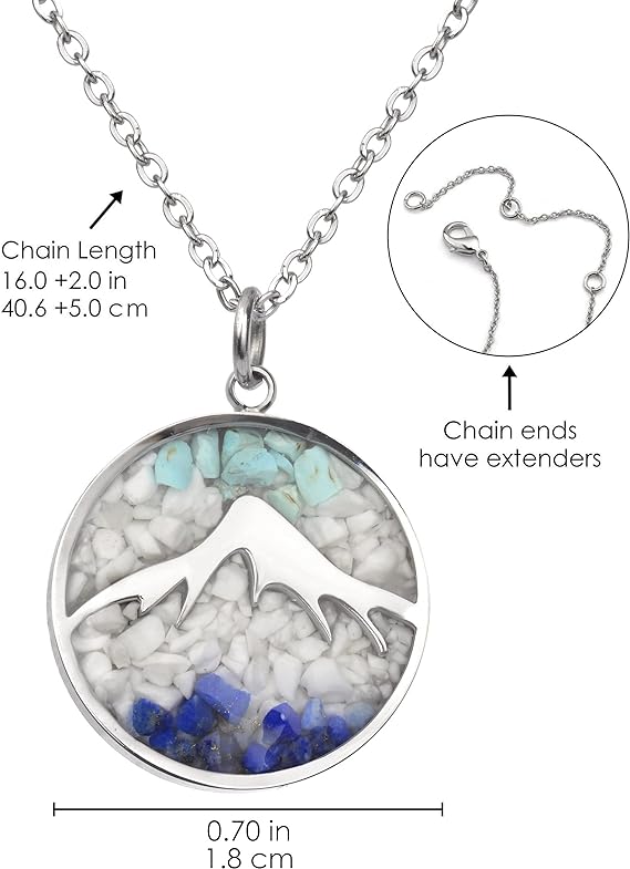 ONE: Turquoise Mountain Howlite Stainless Steel Pendant Necklace