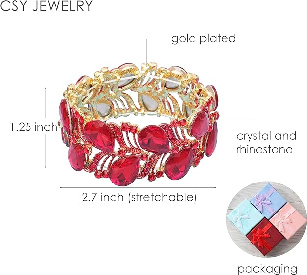 ONE: Premium Gorgeous Jewelry This Stunning bangle bracelet adorned with selected Austrian Crystal