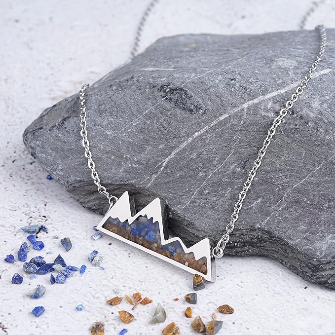 ONE: Turquoise Mountain Jewelry Stainless Steel Pendant Necklace