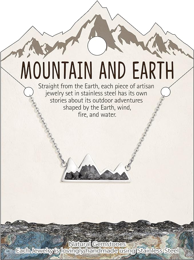 ONE: Turquoise Mountain Jewelry Stainless Steel Pendant Necklace