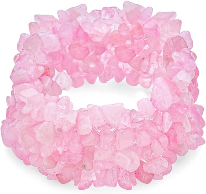 ONE: Premium Gorgeous chunky stretch bracelet pink chip