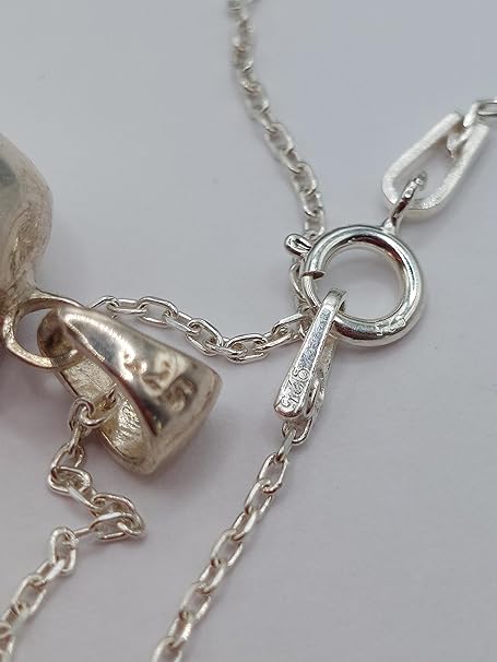 ONE: Necklace Genuine 925 Sterling Silver SOLID: Style: Pomegranate