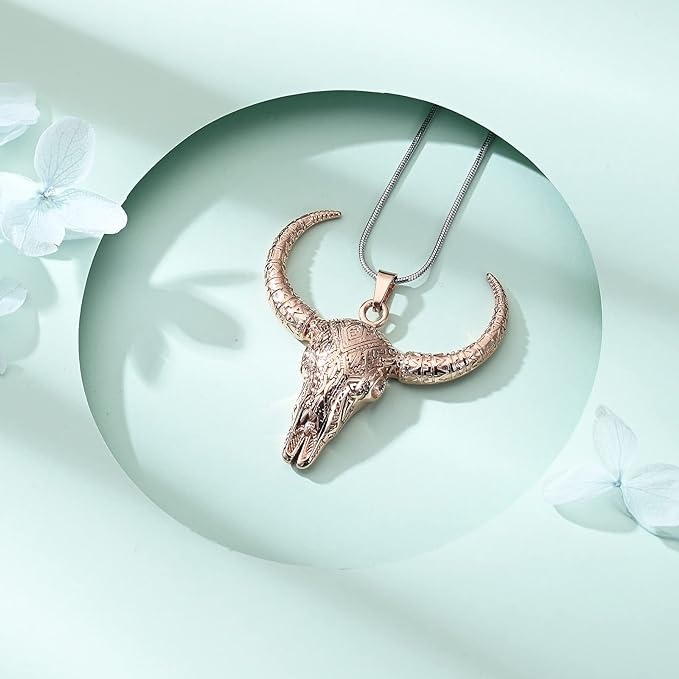 ONE:  Bull Skull Necklace Jewelry.