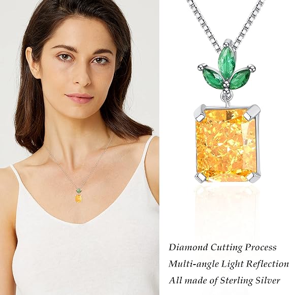 ONE:  Necklace Genuine 925 Sterling Silver Style: Pineapple