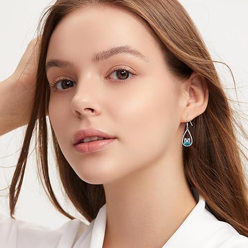 ONE PAIR:  Hoop Earrings Genuine 925 Sterling Silver OWL STUD