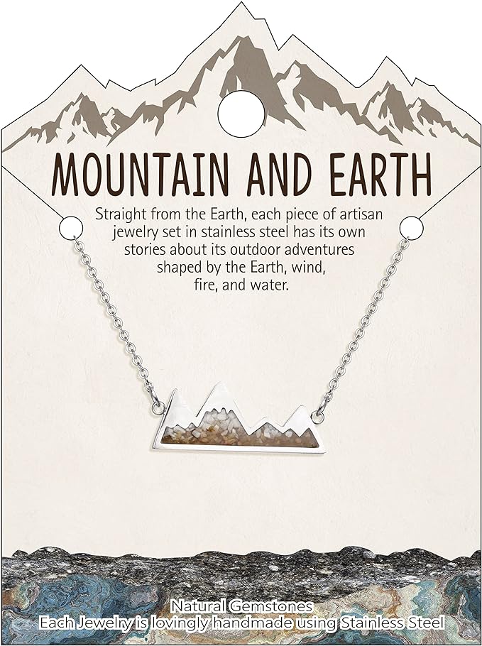 ONE: Turquoise Mountain Jewelry Stainless Steel Pendant Necklace