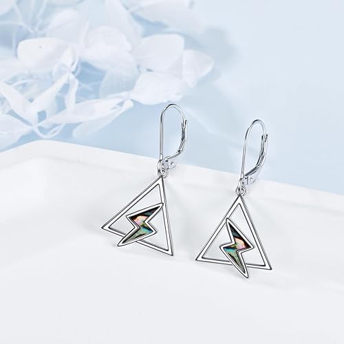ONE PAIR:  Hoop Earrings Genuine 925 Sterling Silver Style: Lever Back Earrings STUD
