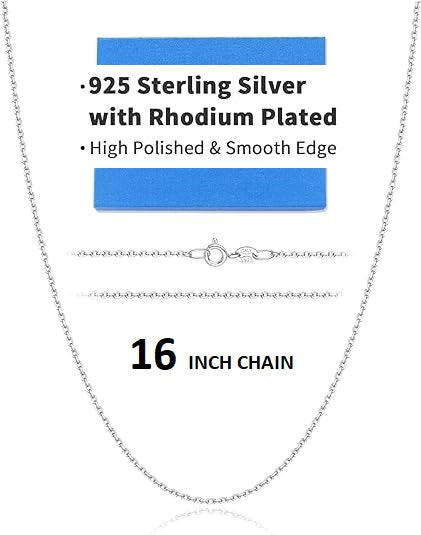 ONE: Solid 24K Gold Over 925 Sterling Silver Chain Jewelry 16 INCH CHAIN