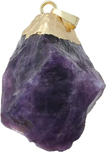 ONE: Handmade Healing Crystal Pendant Necklace, Natural Energy Stone Amethyst Quartz