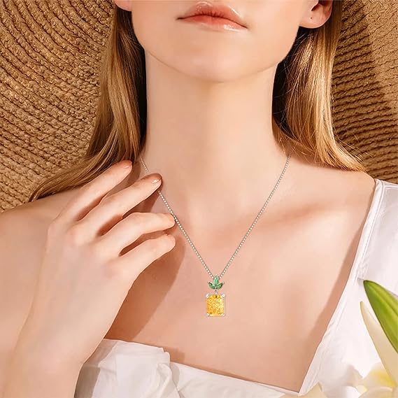 ONE:  Necklace Genuine 925 Sterling Silver Style: Pineapple