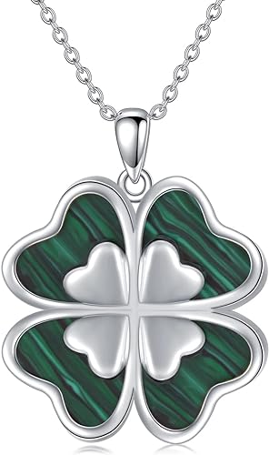 ONE:  Pendant Necklace 925 Sterling Silver Natural The four leaf clover