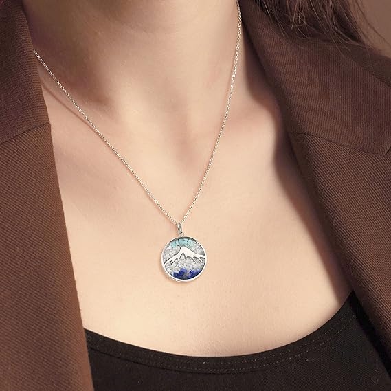 ONE: Turquoise Mountain Howlite Stainless Steel Pendant Necklace