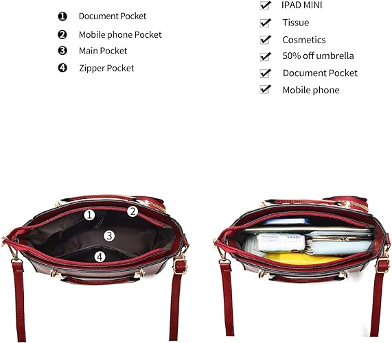 Women Fashion Handbag Tote Bag Shoulder Bag Top Handle Satchel Purse
