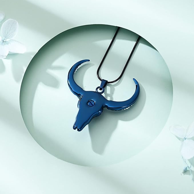 ONE:  Bull Skull Necklace Jewelry.