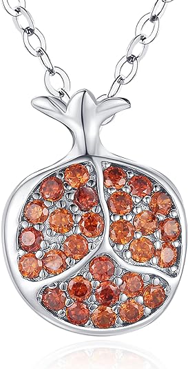 ONE: Necklace Genuine 925 Sterling Silver Style: Mushroom/Pomegranate