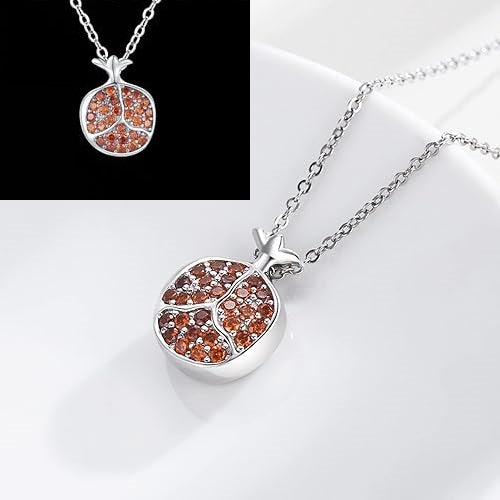 ONE: Necklace Genuine 925 Sterling Silver Style: Mushroom/Pomegranate