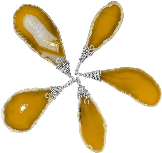 ONE: Handmade Healing Crystal Pendant Necklace, Natural Energy Stone YELLOW