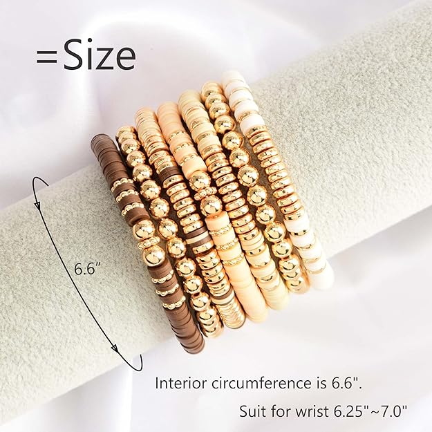 ONE: Premium Handmade New Tan Set 7pcs Bracelet's for Women