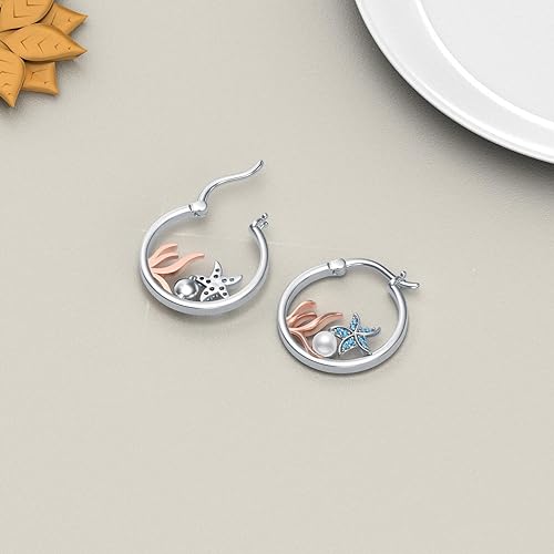 ONE:  Flower Hoops Earrings 925 Sterling Silver Jewelry CZ